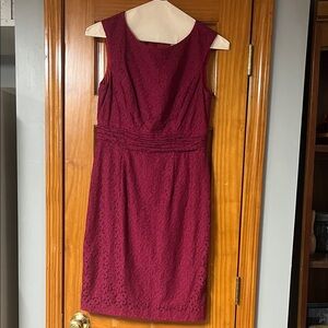 Coldwater Creek Wine Lace Midi Dress